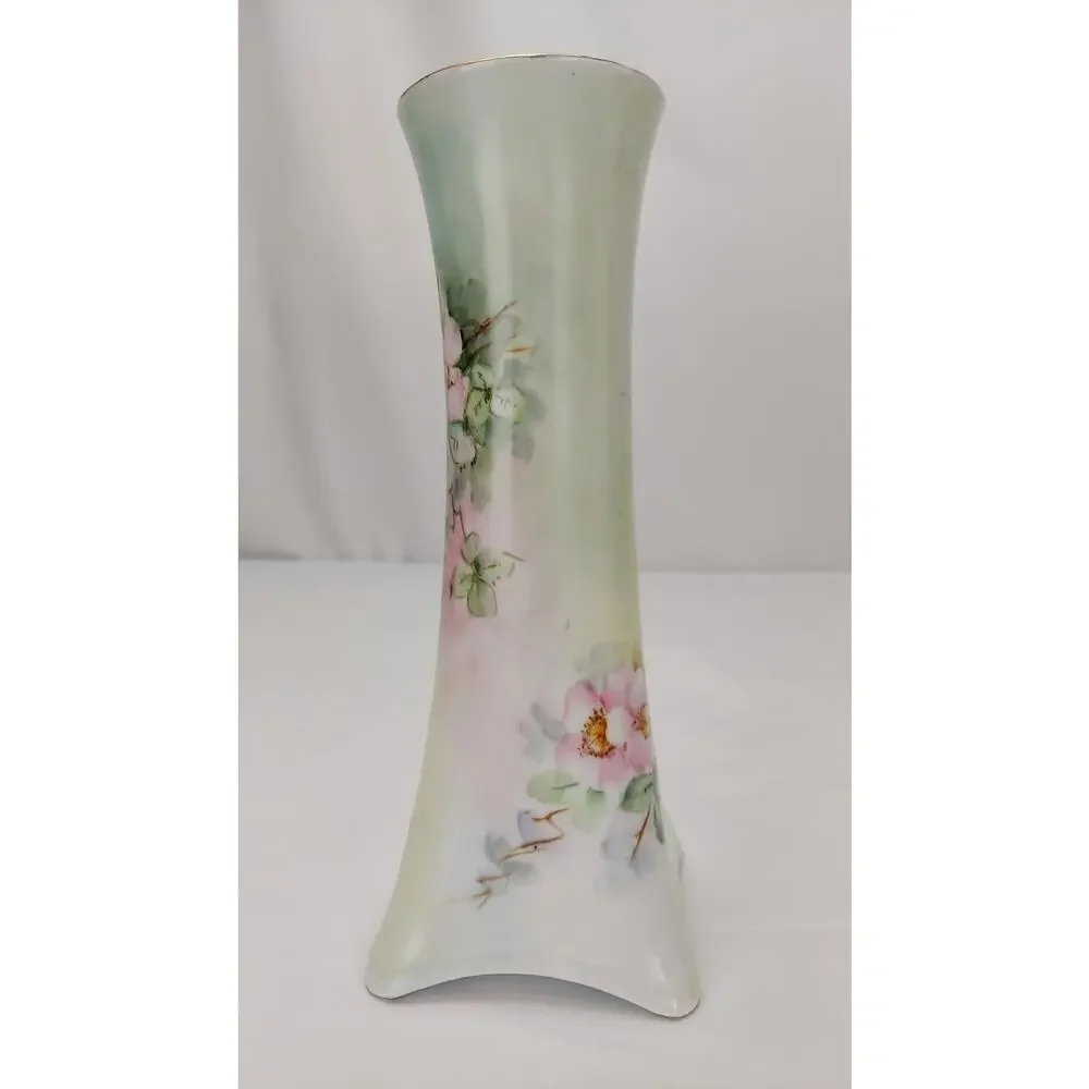 Antique Art Deco Floral Porcelain Bud Vase H&C Heinrich Selb Bavaria Germany